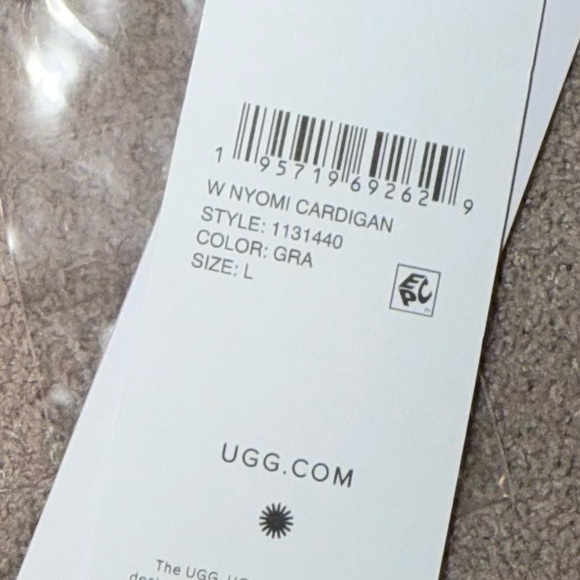 NWT UGG Women's Nyomi Cropped Cardigan - Picture 6 of 6